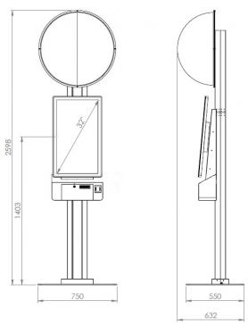 Kiosk Evolution 32" P LED + 3D hologram 